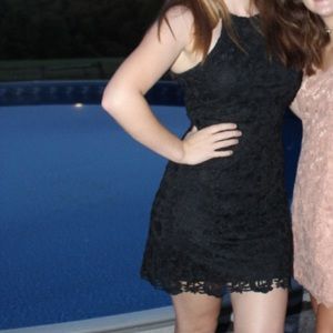 Black Lace Homecoming Dress